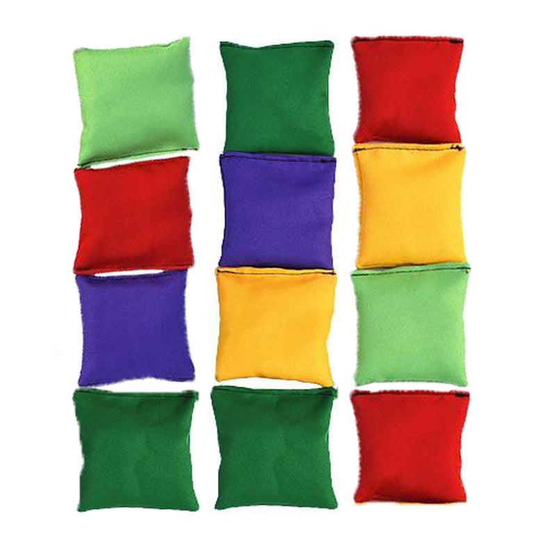 Halloluck 12 Pack 2inch/5cm Nylon Bean Bags Children Family Adults Outdoor Yard Games Bean Bag Toss Carnival Toy Bean Bag Toss Game - Image 1